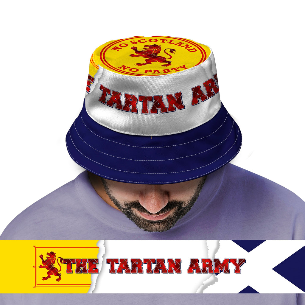 Scotland - The Tartan Army Rip - No Scotland No Party Bucket Hat