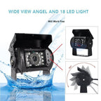 K0164 7 inch HD Car 18 IR Night Vision Rear View Backup Four Cameras Rearview Monitor, K0164