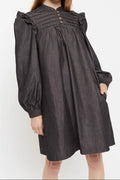 Louche Carlyn Chambray Long Sleeved Mini Dress