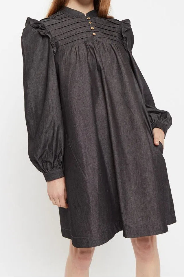 Louche Carlyn Chambray Long Sleeved Mini Dress