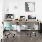 Reversible Corner Study Workstation and Writing Desk with Monitor Stand-Black
