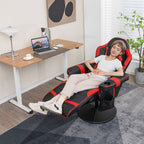 Electric Massage Gaming Chair with Cup Holder and Side Pouch-Black