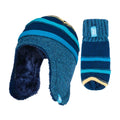 Heat Holders Kids Thermal Hat & Mittens Set with Ear Flaps