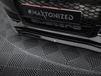 Maxton Design - FRONT SPLITTER V.1 AUDI S4 / A4 S-LINE B8 FL