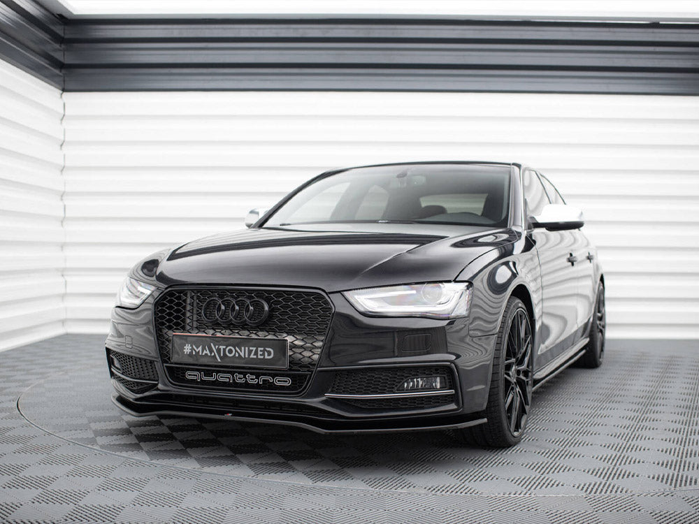 Maxton Design - FRONT SPLITTER V.2 AUDI S4 / A4 S-LINE B8 FL