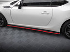 Maxton Design - SIDE SKIRTS SPLITTERS (BLACK & RED) V.2 SUBARU BRZ (2017-2020)/ TOYOTA GT86 FACELIFT (2017-UP)