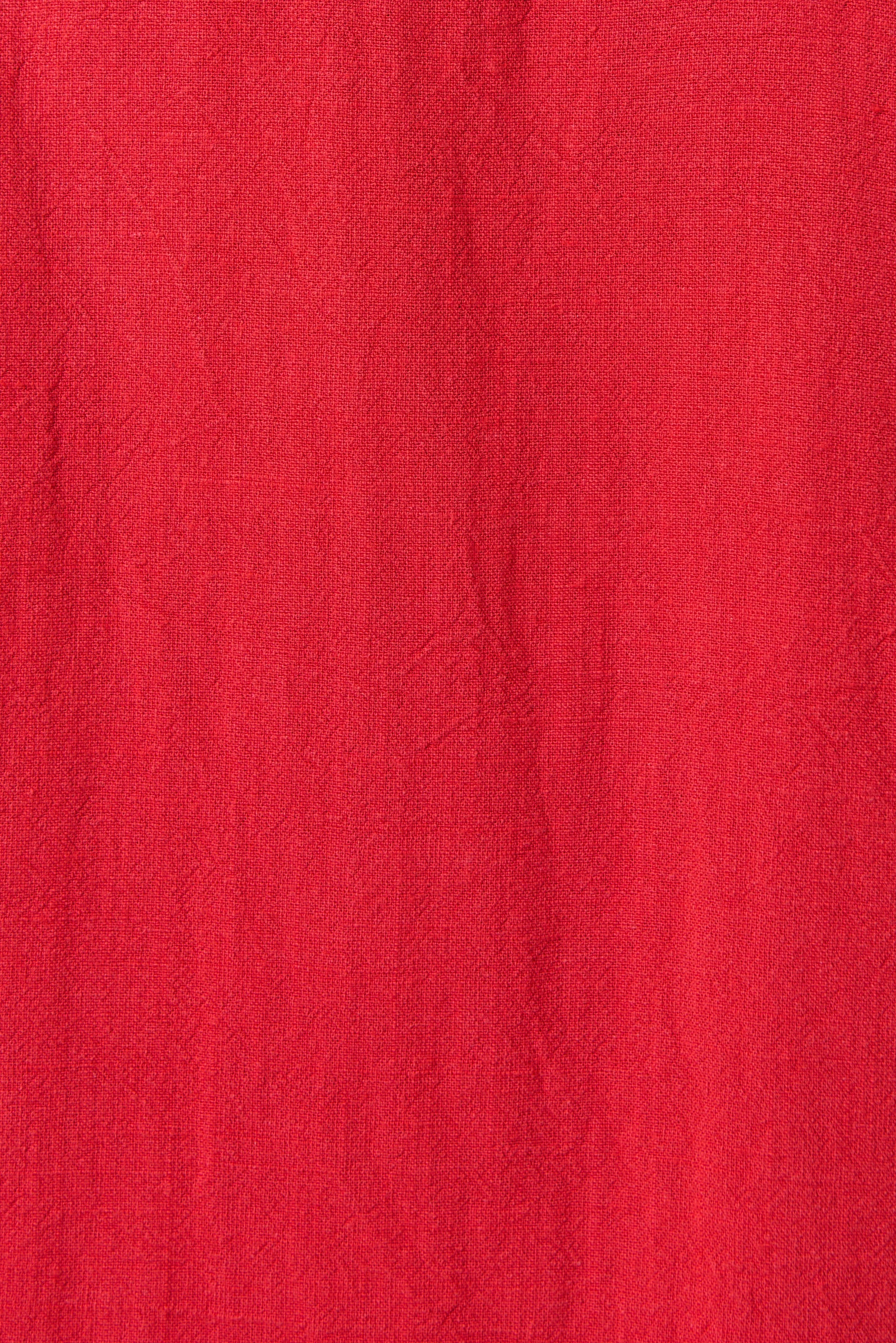 Justin Linen Mix Short Sleeve Jumpsuit - Red