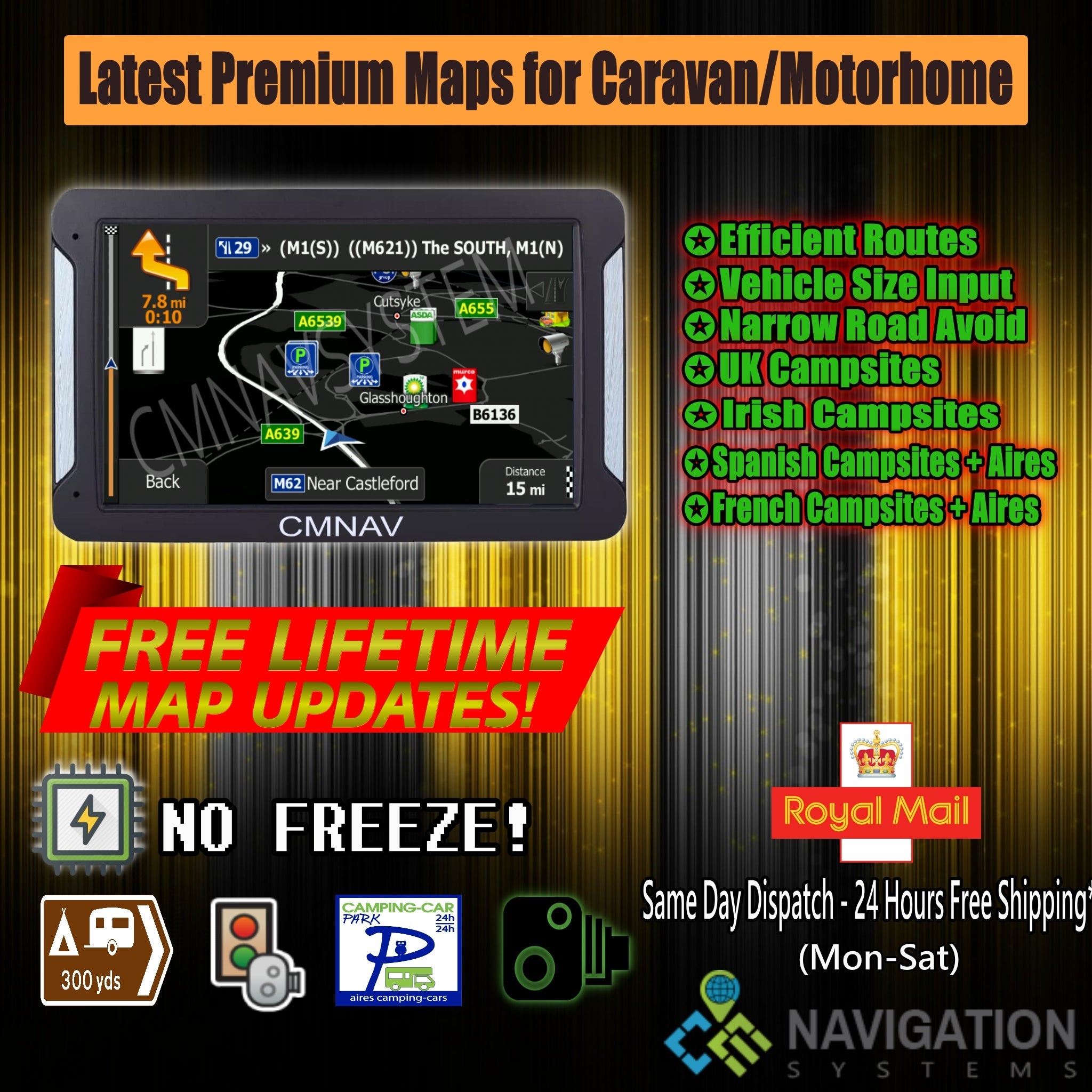 7" CMNAV ADVANCED Camper (256mb RAM)