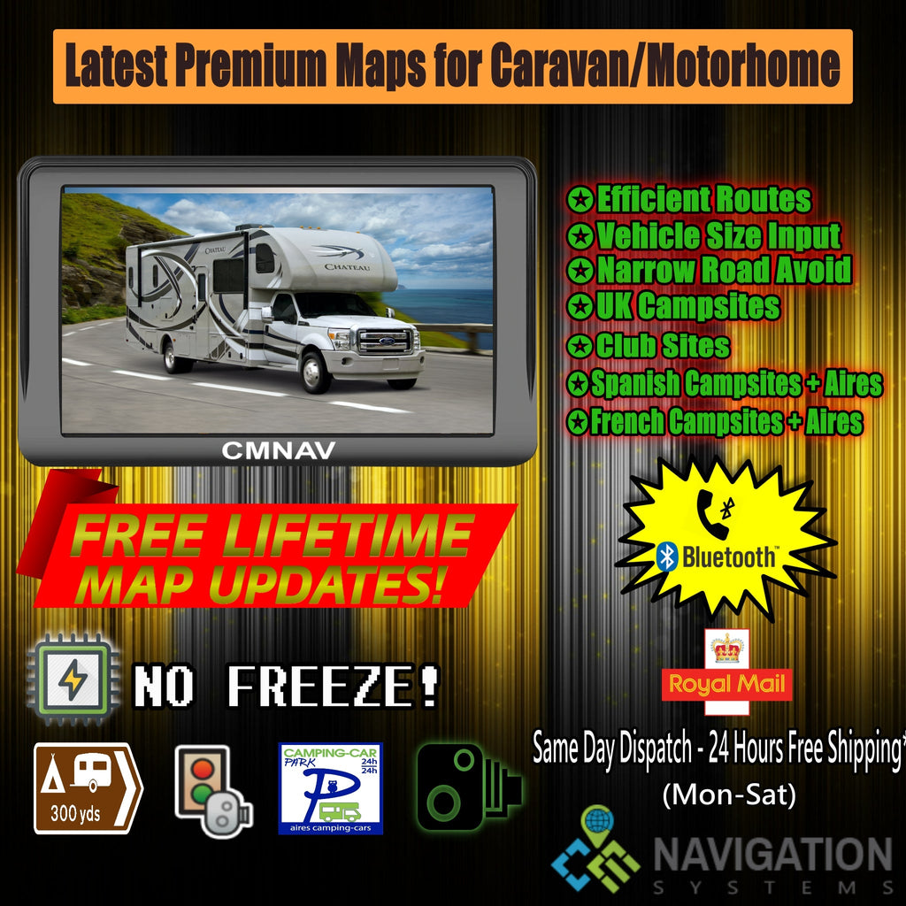 7" CMNAV PRO Camper (Bluetooth Phone Calls Supported)
