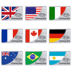 Universal Car UK Flag Rectangle Shape VIP Metal Decorative Sticker, UK Flag (Gold), UK Flag (Silver)