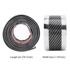 Universal Electroplate Carbon Fibre Car Door Threshold Decoration Strip Decorative Sticker, Size : 5CM x 2M, 5CM x 2M (Gold), 5CM x 2M (Red), 5CM x 2M (Silver)