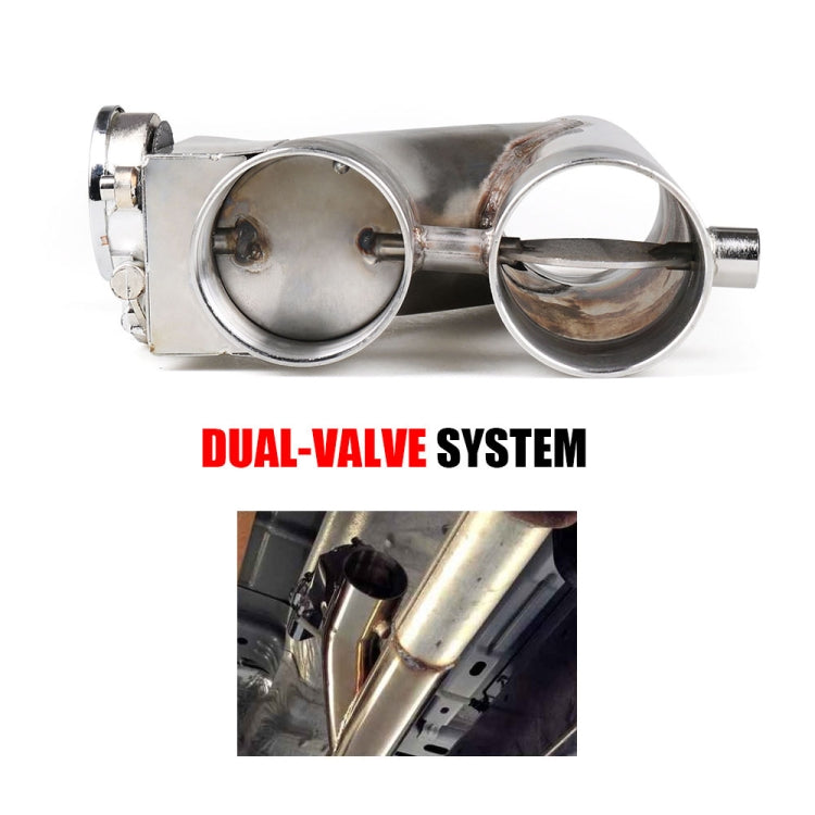CNSPEED Y Shape 2 In 1 Car Remote Control Electric Exhaust Valve Pipe, Size: 3 inch, Size: 3 inch