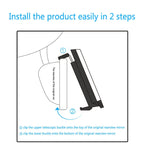 SHUNWEI Large Car Three-Fold Curve Surface Rear View Mirror Reverse Wide Angle Adjustable Angle Auxiliary Blind Area Retroreflector Reversing Wide-angle Lens, SD-2411