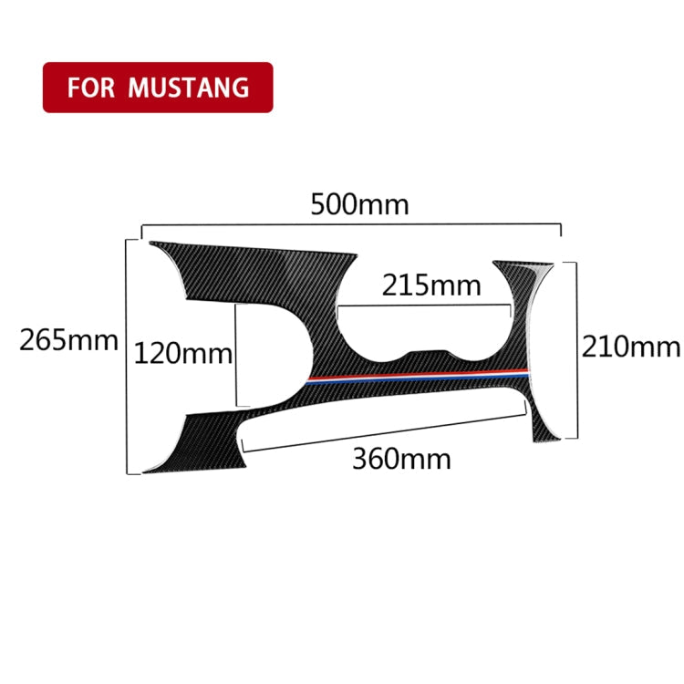 Auto USA Farbe Kohlefaser Linksantrieb Getriebeposition Verkleidung Dekorativer Aufkleber für Ford Mustang 2015-2017, Linksantrieb Getriebeposition