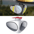 3R-051 360 Degrees Rotatable Left Blind Spot Side Assistant Mirror for Auto Car, Left Black, Left White