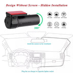 Mini Car Dash Camera WiFi Monitor Full HD Dashcam Video Recorder Camcorder Motion Detection, Support TF Card & Android & IOS