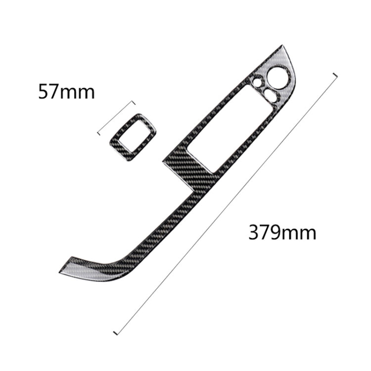 Car Carbon Fiber Window Lift Panel With Folding Key Soild Decorative Sticker for Left Drive BMW Z4  2009-2015, Window Lift Panel With Folding Key(Soild Color)