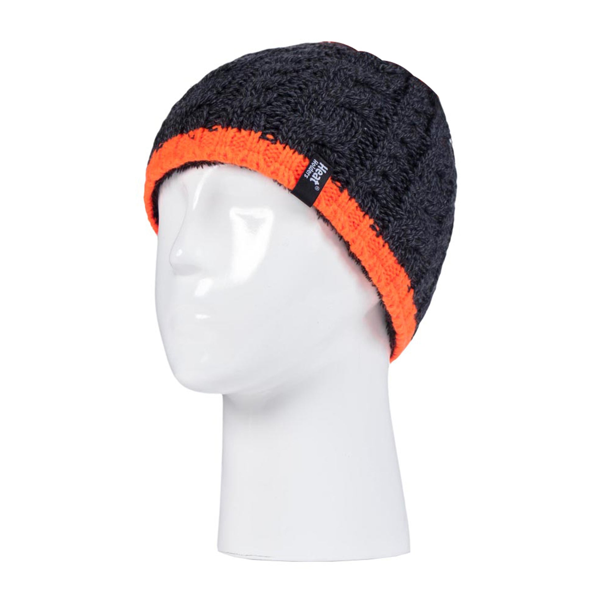 Boys Kids Cable Knit Warm Fleece Lined Thermal Winter Hat & Gloves Set