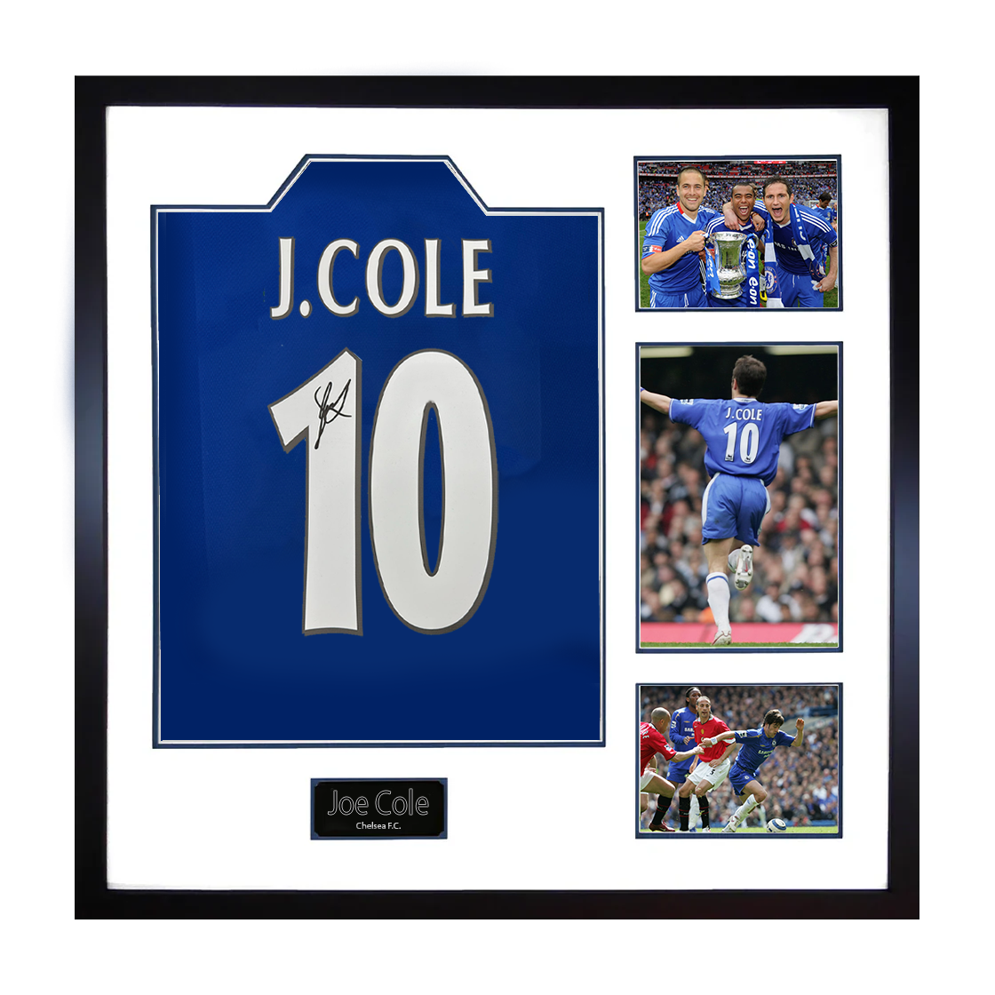 Joe Cole Signed Chelsea Shirt Elite Frame