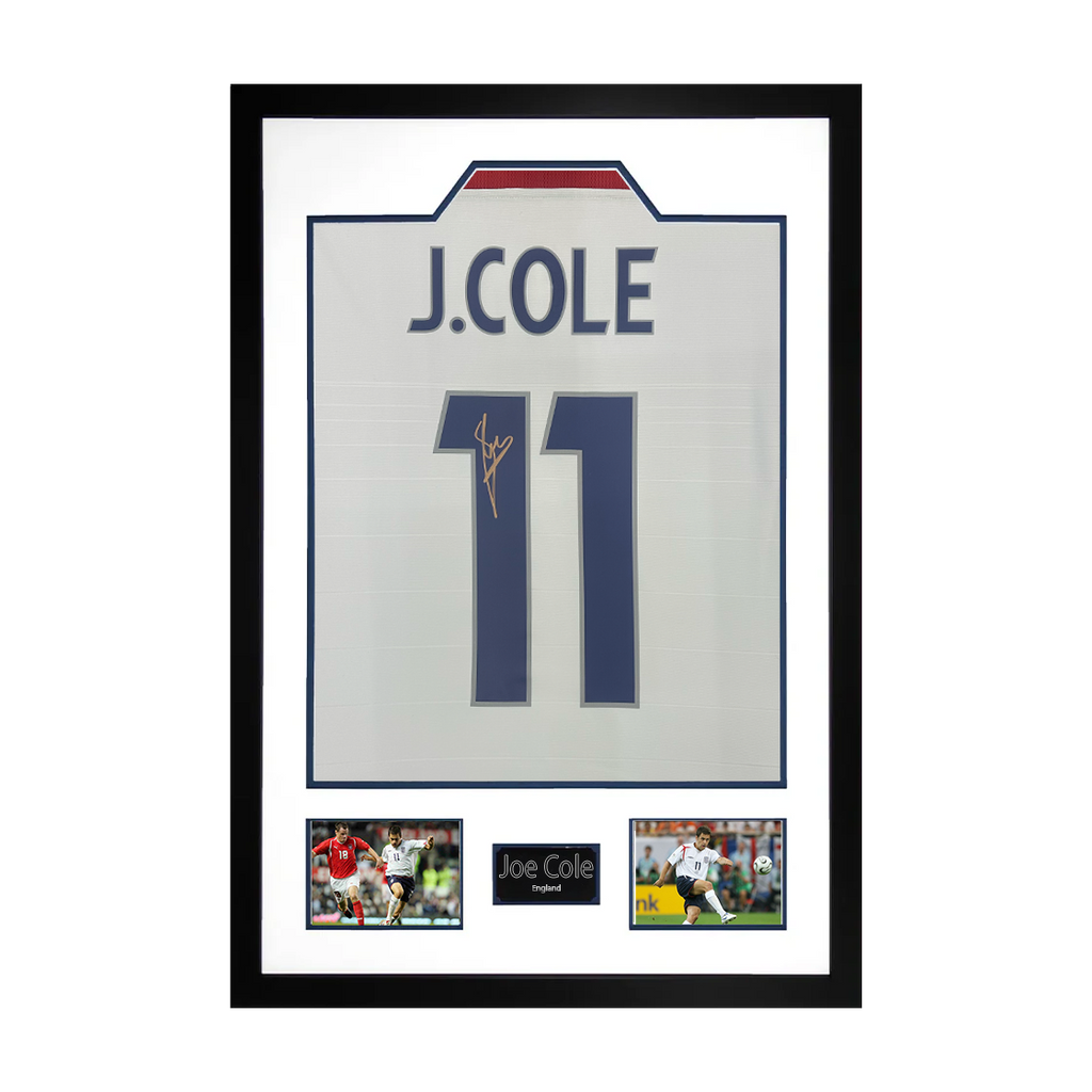 Joe Cole Signed England Shirt Premium Frame
