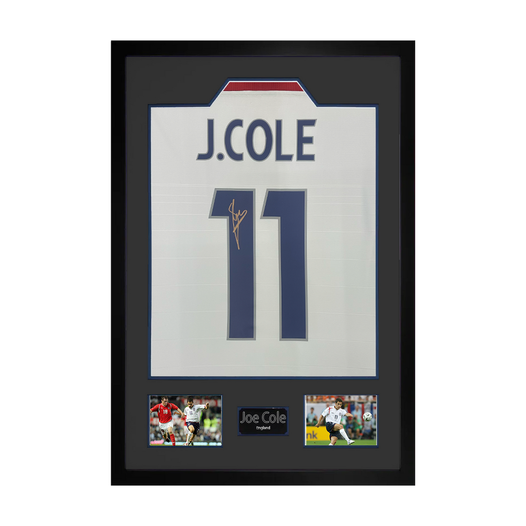 Joe Cole Signed England Shirt Premium Frame