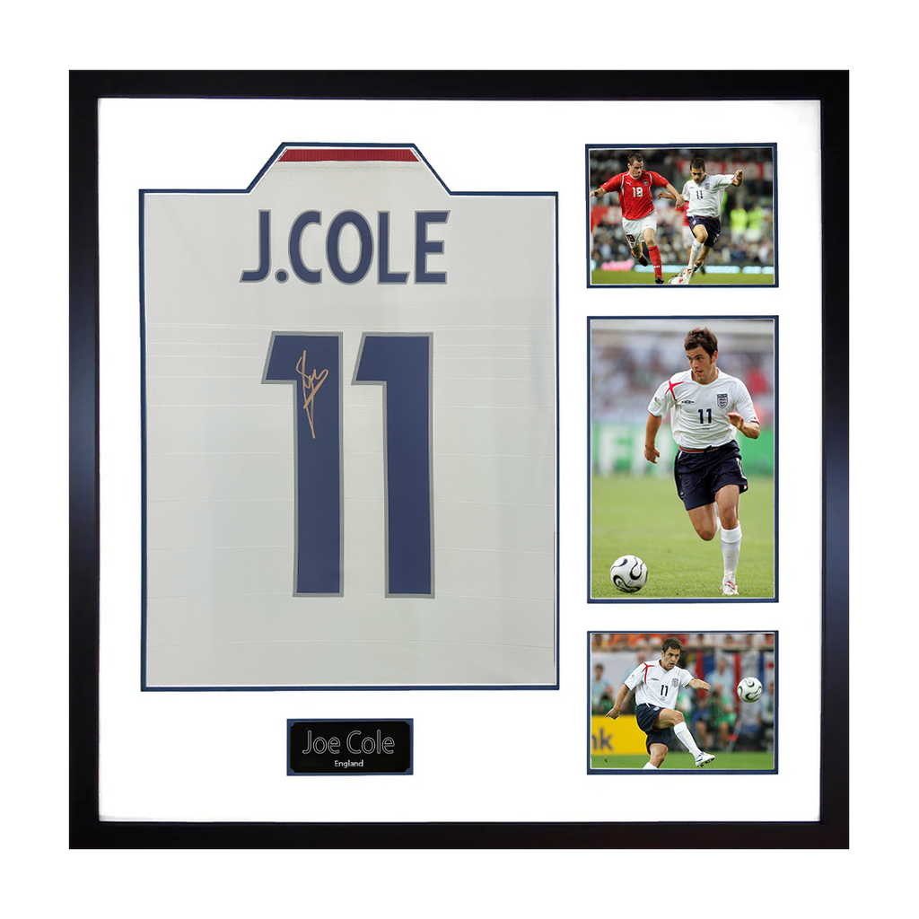 Joe Cole Signed England Shirt Elite Frame