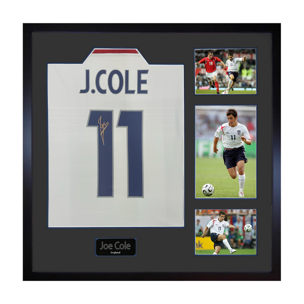 Joe Cole Signed England Shirt Elite Frame