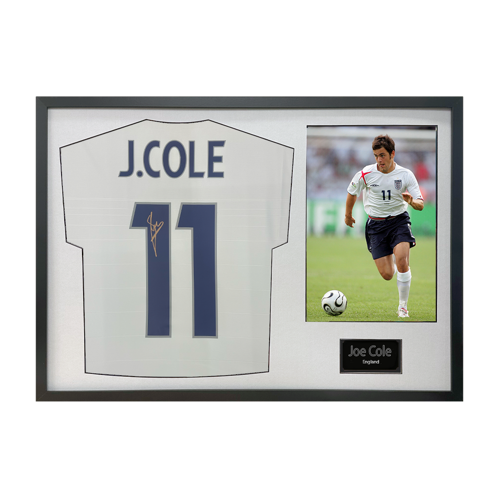 Joe Cole Signed England Shirt Classic Frame