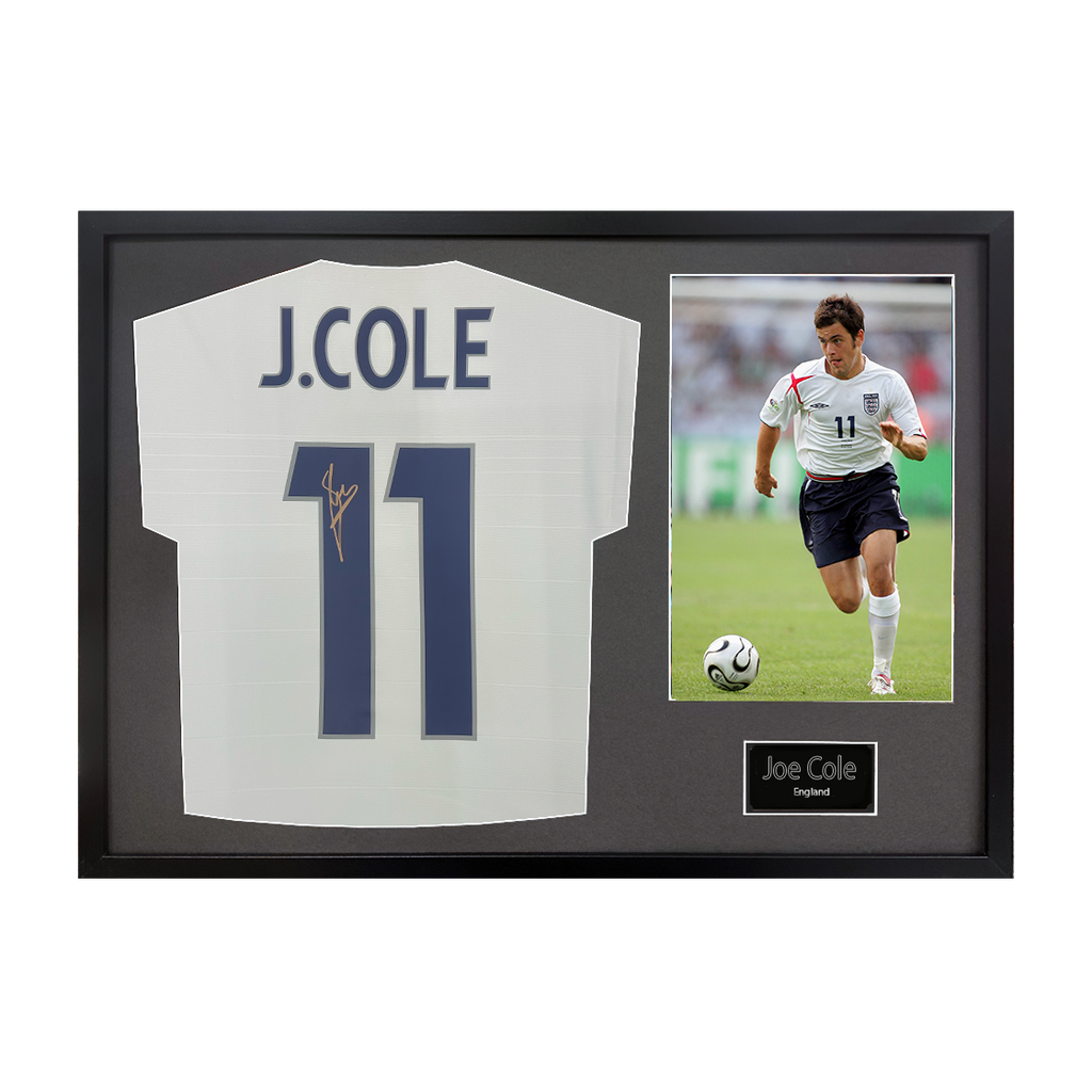 Joe Cole Signed England Shirt Classic Frame