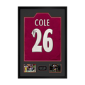 Joe Cole Signed West Ham Shirt Premium Frame