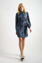 Collyn Geo City Print Long Sleeve Mini Dress