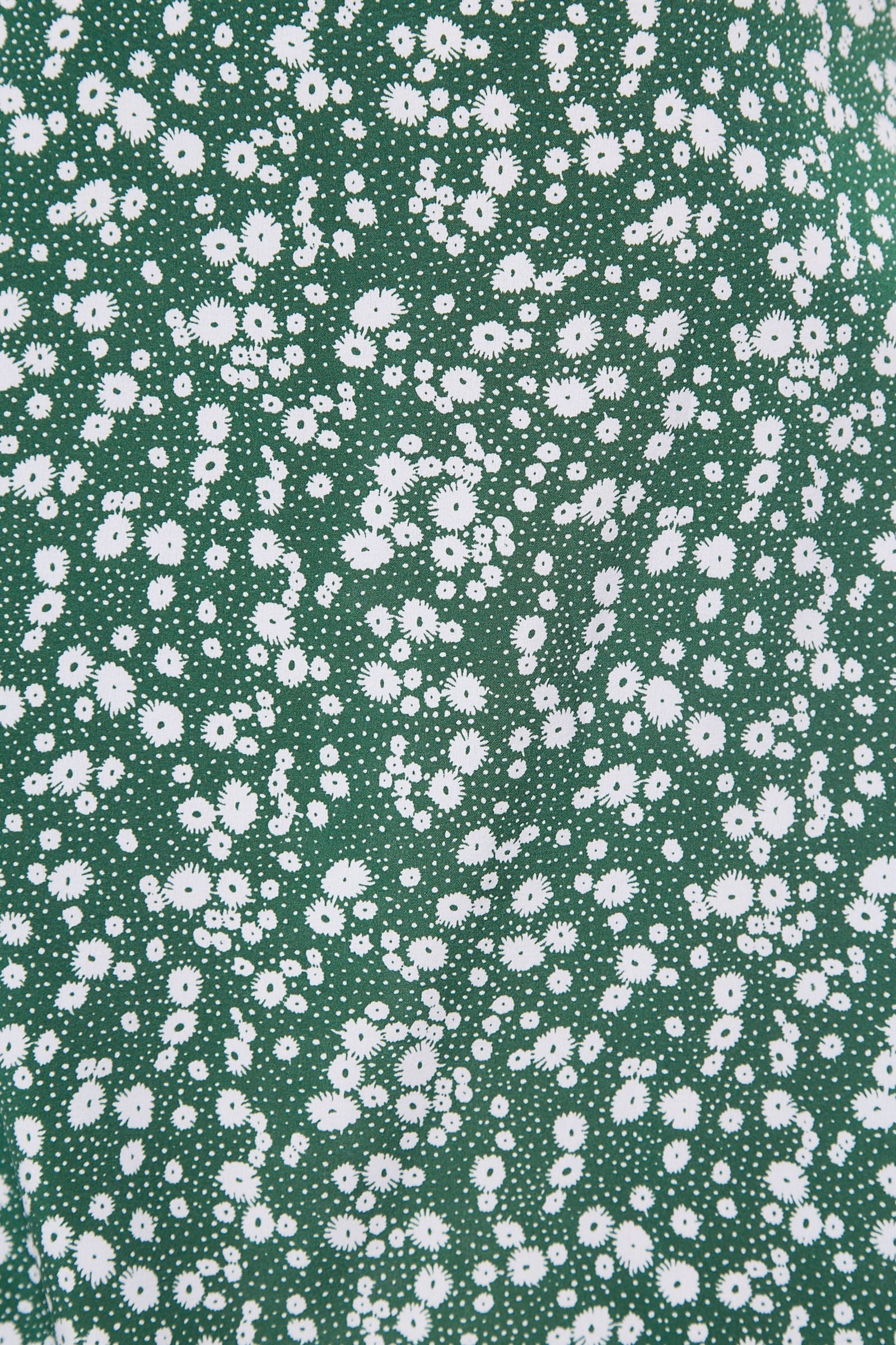 Corina Flower Dot Print Midi Tea Dress - Green
