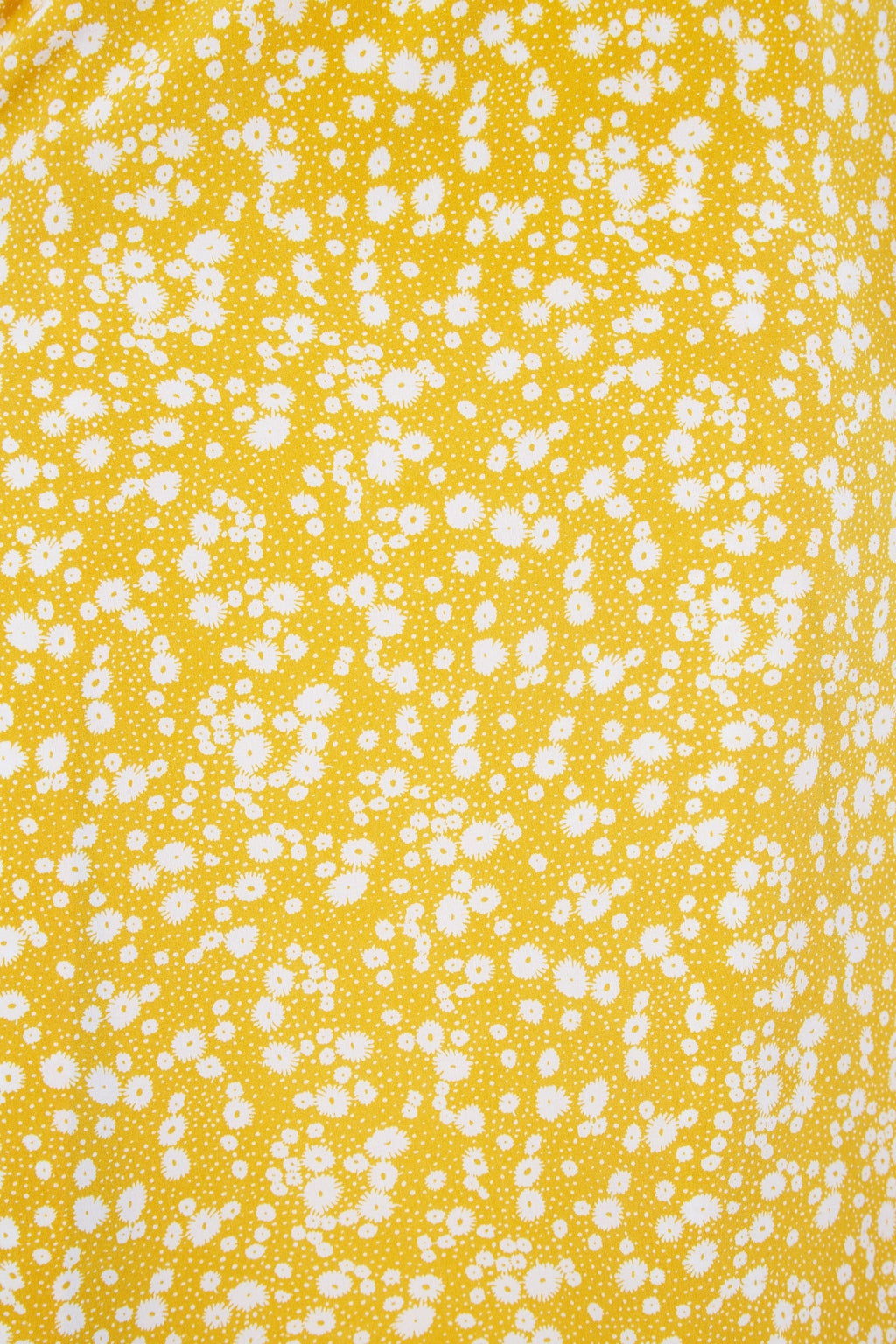Corina Flower Dot Print Midi Tea Dress - Mustard