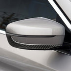2 PCS Car Carbon Fiber Rearview Mirror Bumper Strip Decorative Sticker for BMW G30 (2018-2019) / G11 (2016-2019), Right Drive without Lens, Rearview Mirror Right Drive without Lens