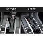 Car Carbon Fiber Gear Position Button Frame Decorative Sticker for Honda Tenth Generation Civic 2016-2019, Left Drive, Gear Position Button Frame