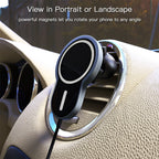 X6 Car Air Outlet Vent Mount Clamp Holder 15W Fast Charging Qi Magnetic Wireless Charger
