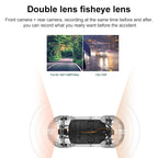 T638+ Car DVR USB Hidden Dual-lens Driving Recorder HD Reversing Video Monitor, T638+