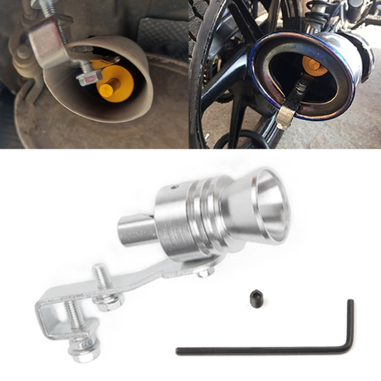 Universal Aluminum Turbo Sound Exhaust Muffler Pipe Whistle Car / Motorcycle Simulator Whistler, Size: L, Outside Diameter: 30mm, Size: L (Black), Size: L (Gold), Size: L (Blue), Size: L (Red), Size: L (Silver)