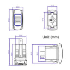Car 4.8A Double-sided Mobile Phone Charger, 4.8A