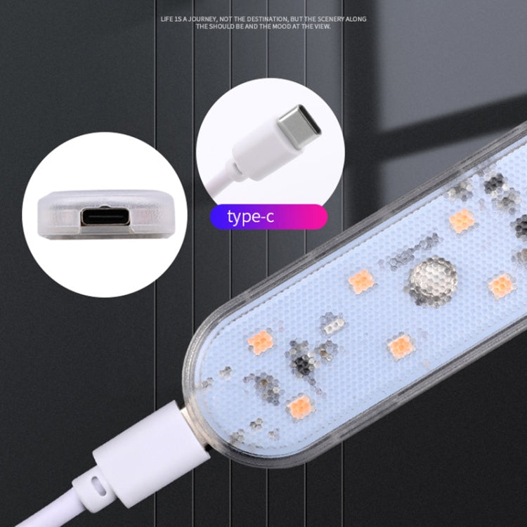 USB-C / Typ-C Bunter Touch-Schaltersteuerung Auto-Fuß-Klettverschluss-Umgebungslicht, Bunt