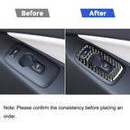 Car Carbon Fiber Window Lift B Decorative Sticker for Volvo XC90 2008-2014, Left Drive, Window Lift B, Left Drive