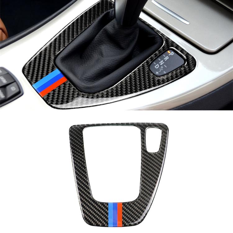 Drei-Farben-Kohlefaser-Auto-Rechtslenker-Schalttafel Zieraufkleber für BMW E90 / E92 2005-2012