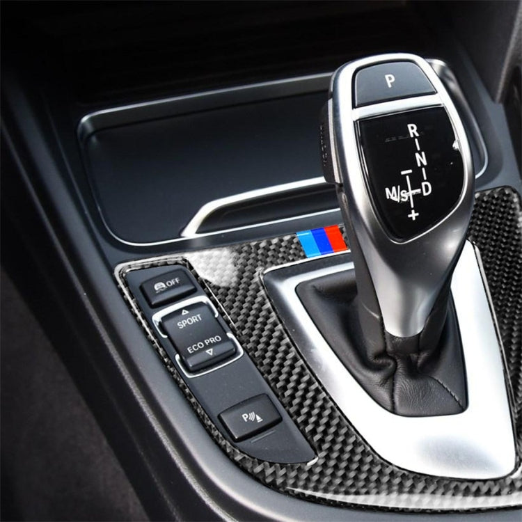 Dreifarbiger Kohlefaser-Schalttafel-Aufkleber für BMW (F30) 2013-2017 / (F34) 2013-2017, geeignet für Linkslenker, Schalttafel (dreifarbig)