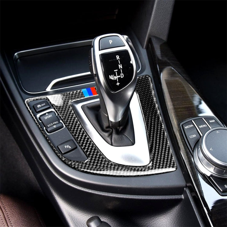 Dreifarbiger Kohlefaser-Schalttafel-Aufkleber für BMW (F30) 2013-2017 / (F34) 2013-2017, geeignet für Linkslenker, Schalttafel (dreifarbig)