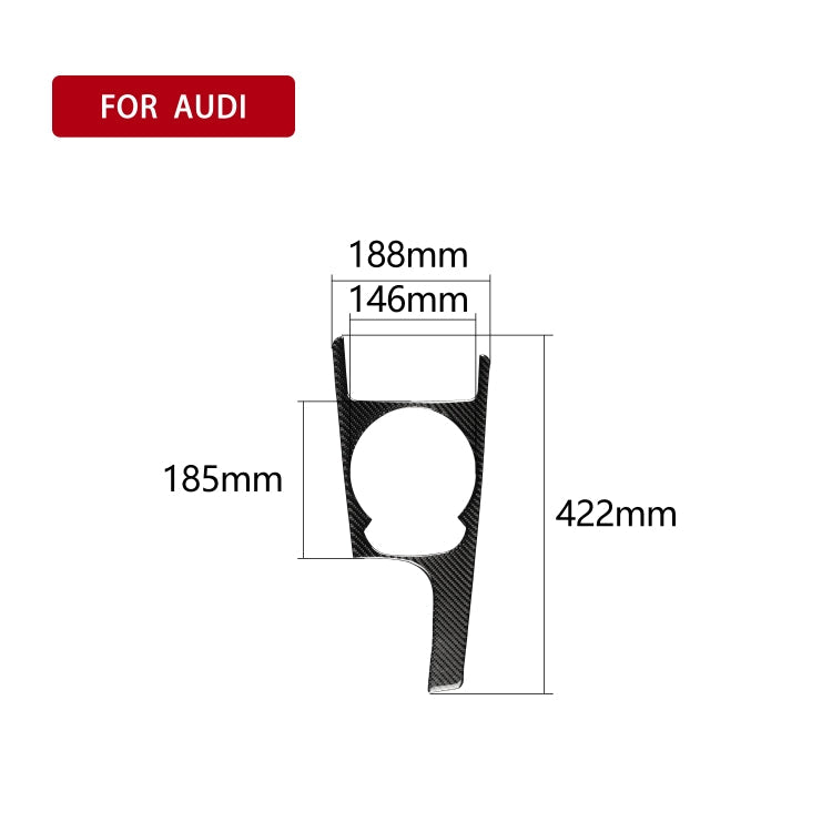 Car Carbon Fiber Gear Shift Panel Decorative Sticker for Audi TT 8n 8J MK123 TTRS 2008-2014, Left Drive, Gear Shift Panel