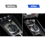 Car Carbon Fiber Gear Shift Panel Decorative Sticker for Audi TT 8n 8J MK123 TTRS 2008-2014, Left Drive, Gear Shift Panel