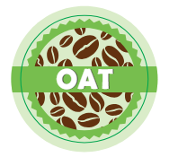 Almond Milk Coffee Shop Barista Labels 20mm 1000 labels per rolls