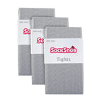 3 Pairs Glitter Ladies Tights: Sparkle Footed Shiny Stocking in Gold/Silver