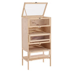 PawHut Wooden Large Hamster Cage, Gerbil Cage 4 Layers with Tall Bottom & Storage Shelf