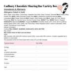 Cadbury Chocolate Sharing Bar Variety Box